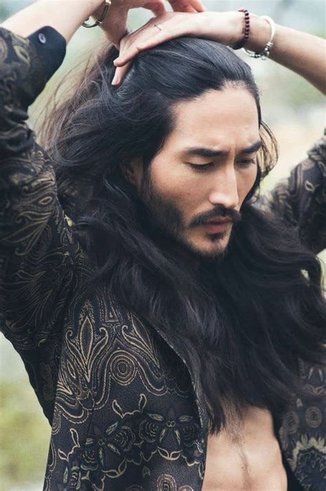 men asian long hair|handsome long haired asian men.